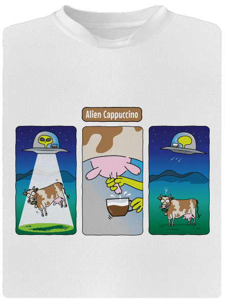Alien Cappuccino dětské sportovní tričko White