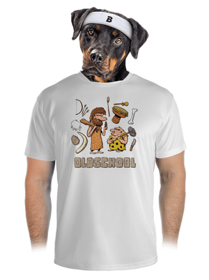 Oldschool pánské sportovní tričko White