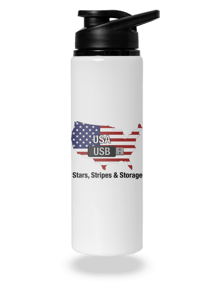 USA a USB lahev na vodu White