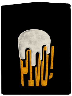 Nápis Pivo dámská mikina na zip Black