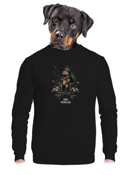 Pán pralesa unisex mikina bez kapuce Black