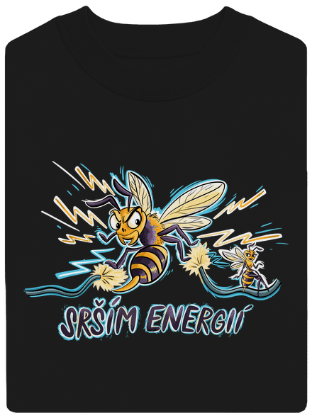 Srším energií unisex mikina bez kapuce Black