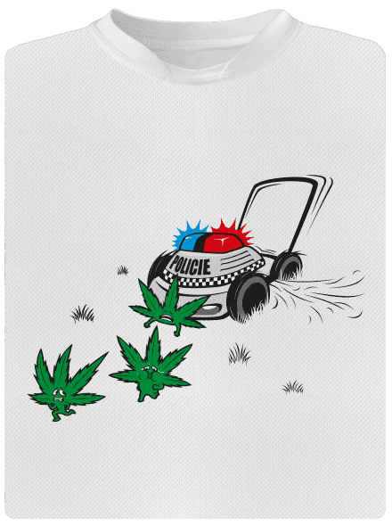 Ganja krize pánské sportovní tričko White