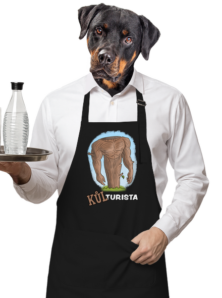 Kůlturista zástěra Black