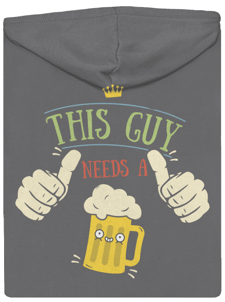 Tenhle týpek potřebuje pivo dámská mikina na zip Steel Gray
