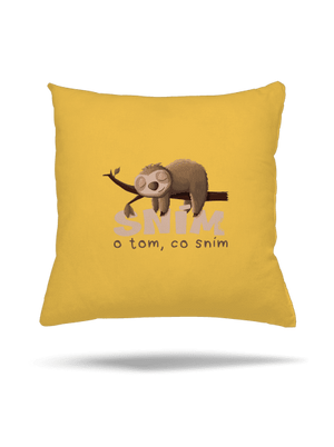 Sním o tom, co sním polštář Yellow Gold