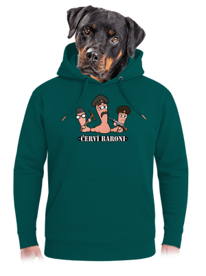 Červí baroni unisex mikina premium Emerald Green