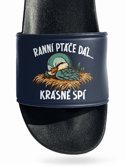 Ranní ptáče spí pantofle Navy