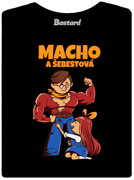 Macho a Šebestová dámské tričko s lemem Black