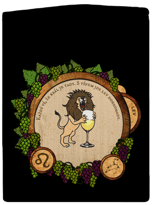 Vinný horoskop: Lev dámská mikina na zip Black