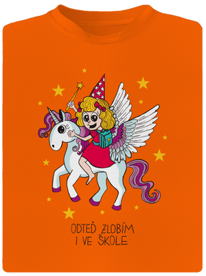 Holka ve škole dětské sportovní tričko Neon Orange