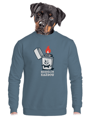 unisex mikina bez kapuce