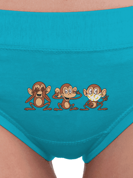 Opičky dámské kalhotky Turquoise