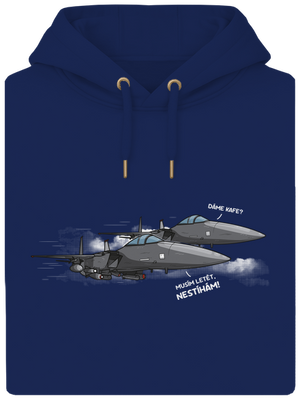 Stíhačka nestíhá unisex mikina premium Navy