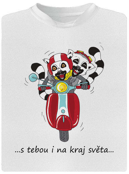 S tebou i na kraj světa pánské sportovní tričko White