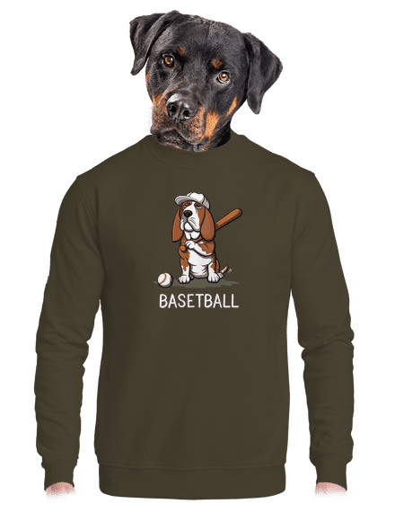 Basetball unisex mikina bez kapuce Urban Khaki