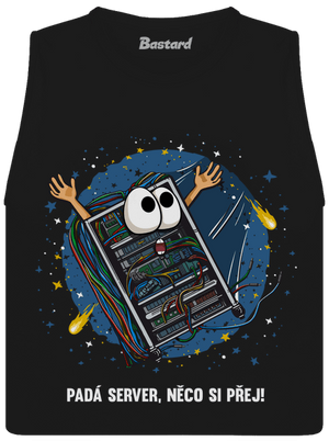 Padá server dámské tílko volné Black