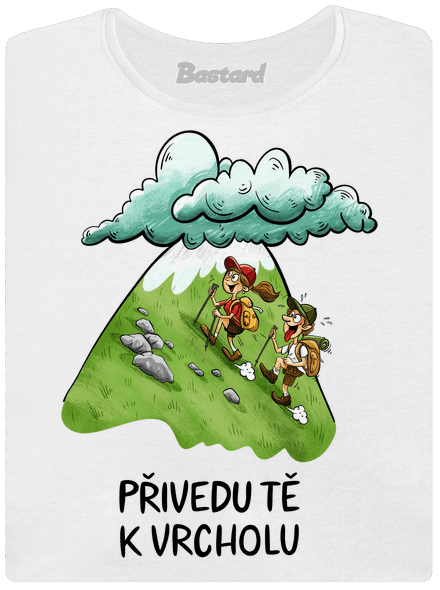 Přivedu tě k vrcholu dámské tričko s lemem White