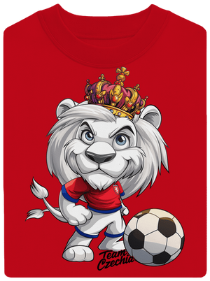 Fotbalový lev unisex mikina bez kapuce Red