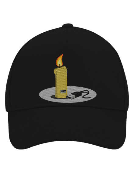 USB svíčka kšiltovka baseballka Black