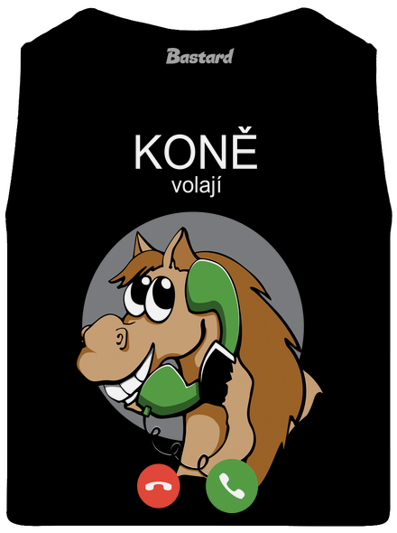 Koně volají pánské tílko Black