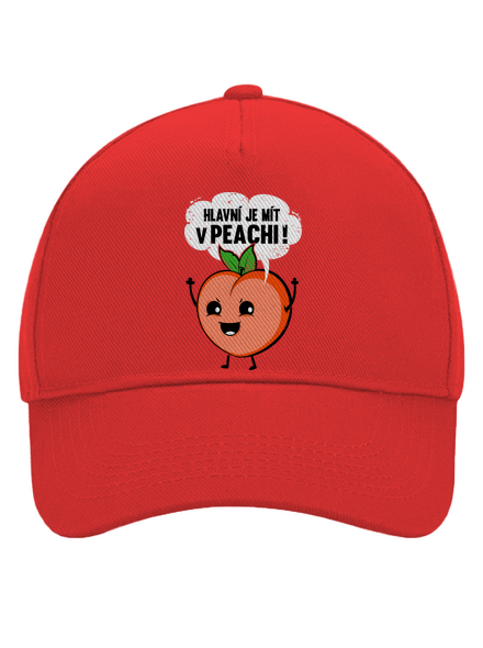 V peachi kšiltovka baseballka Classic Red