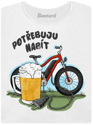 Potřebuju napít dámské tričko s lemem White