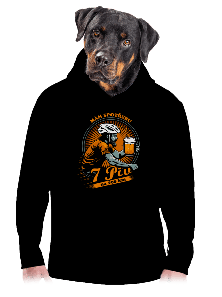 Spotřeba 7 na 100 pánská mikina klokanka Black