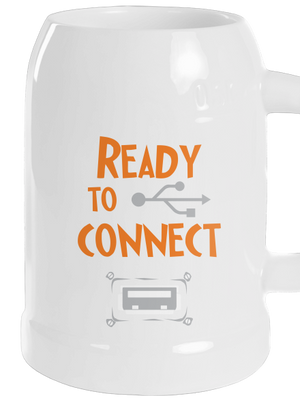 USB připojení půllitr White