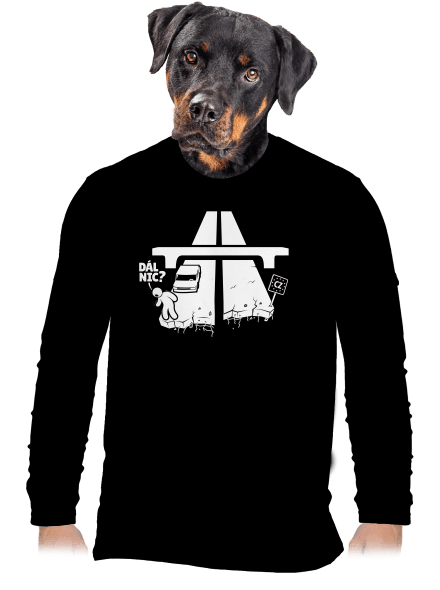 Dál nic pánské dlouhý rukáv Black