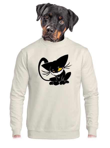 Evil cat unisex mikina bez kapuce Off White