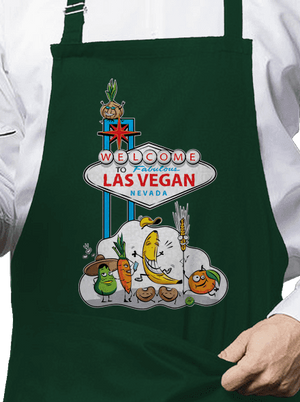 Las Vegan zástěra Bottle Green