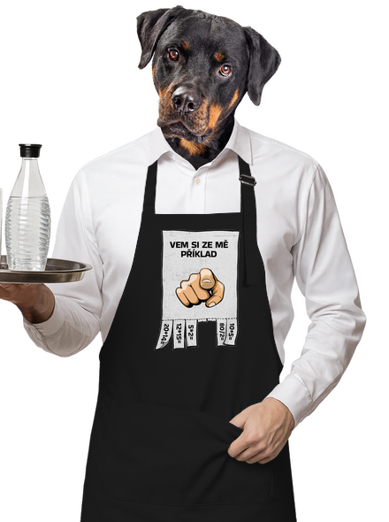 Vem si ze mě příklad zástěra Black
