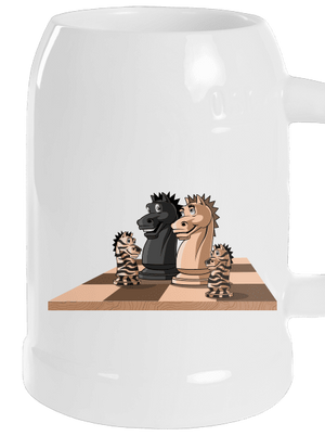 Šachová rodina půllitr White