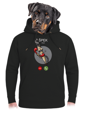 Špek volá unisex mikina premium Dark Black