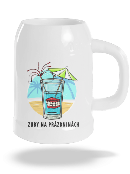 Zuby na prázdninách půllitr White