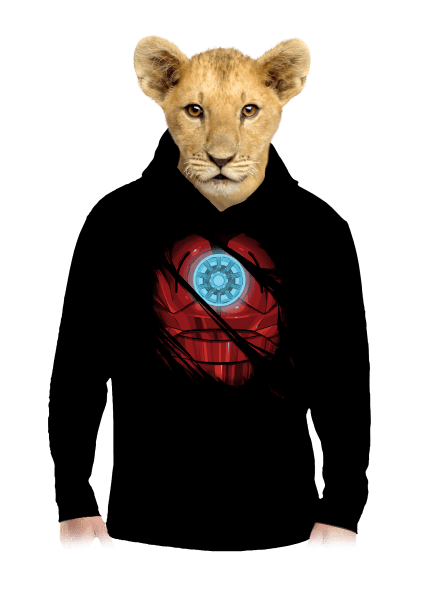 Ironman dětská mikina klokanka Black