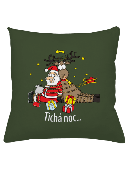 Tichá noc polštář Olive Green