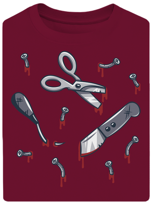 Halloween nářadí unisex tričko oversized Garnet