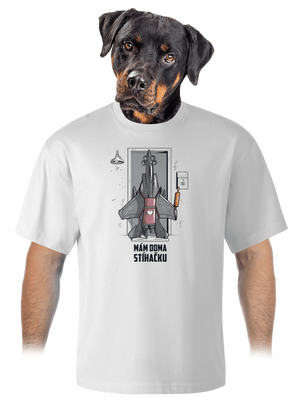 Stíhačka unisex tričko oversized White