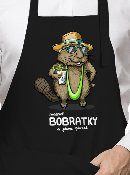 Bobratky zástěra Black