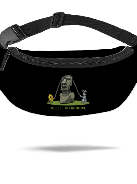 Velikonoční Moai ledvinka Black