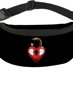 Zámek lásky ledvinka Black