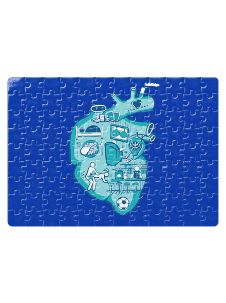 Srdce bije pro  puzzle White
