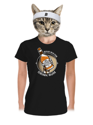 Save Water dámské sportovní tričko Black