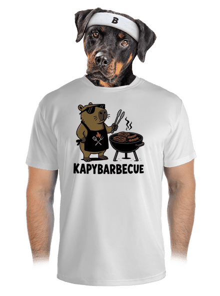 Kapybarbecue pánské sportovní tričko White