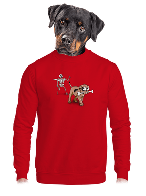 Kostlivec unisex mikina bez kapuce Red