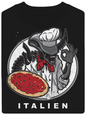 Italien unisex mikina bez kapuce Black