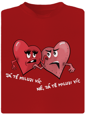 Srdíčka pánské sportovní tričko Red Mal