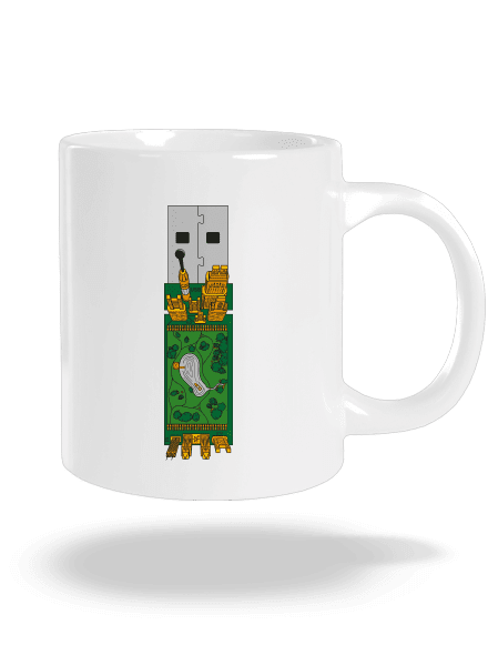 USB city velký hrnek White